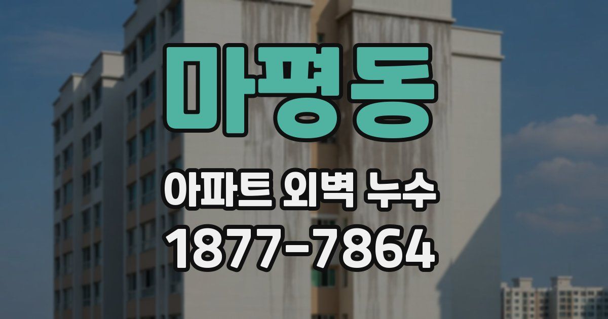 마평동 아파트 외벽 누수