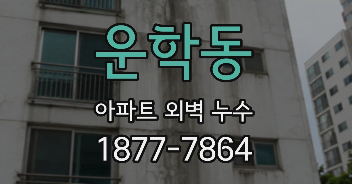 운학동 아파트 외벽 누수