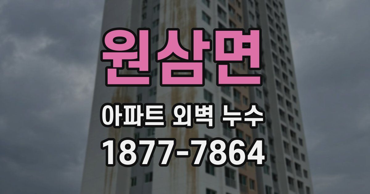 원삼면 아파트 외벽 누수