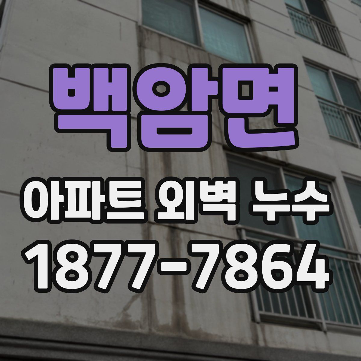백암면 아파트 외벽 누수