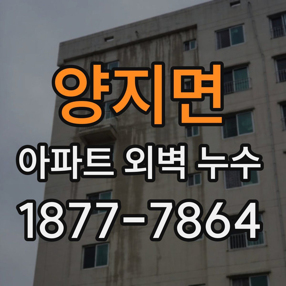 양지면 아파트 외벽 누수