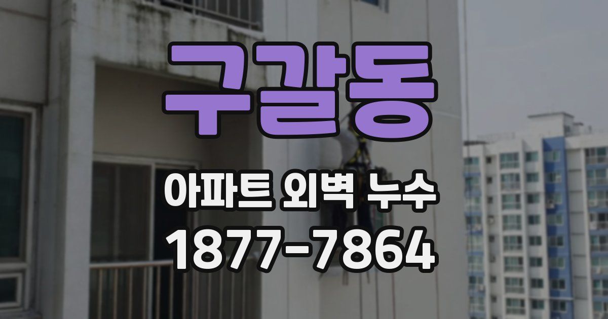 구갈동 아파트 외벽 누수
