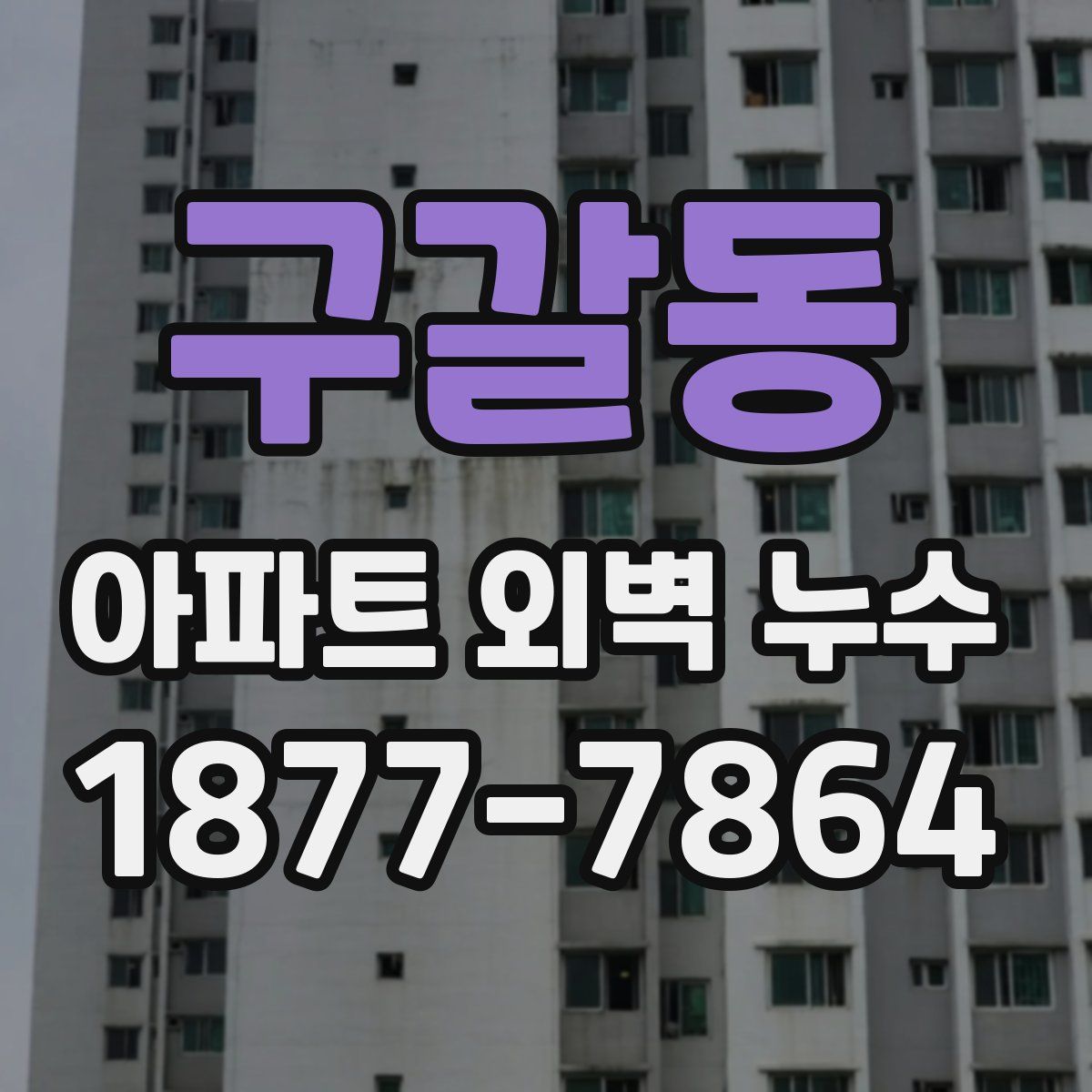 구갈동 아파트 외벽 누수