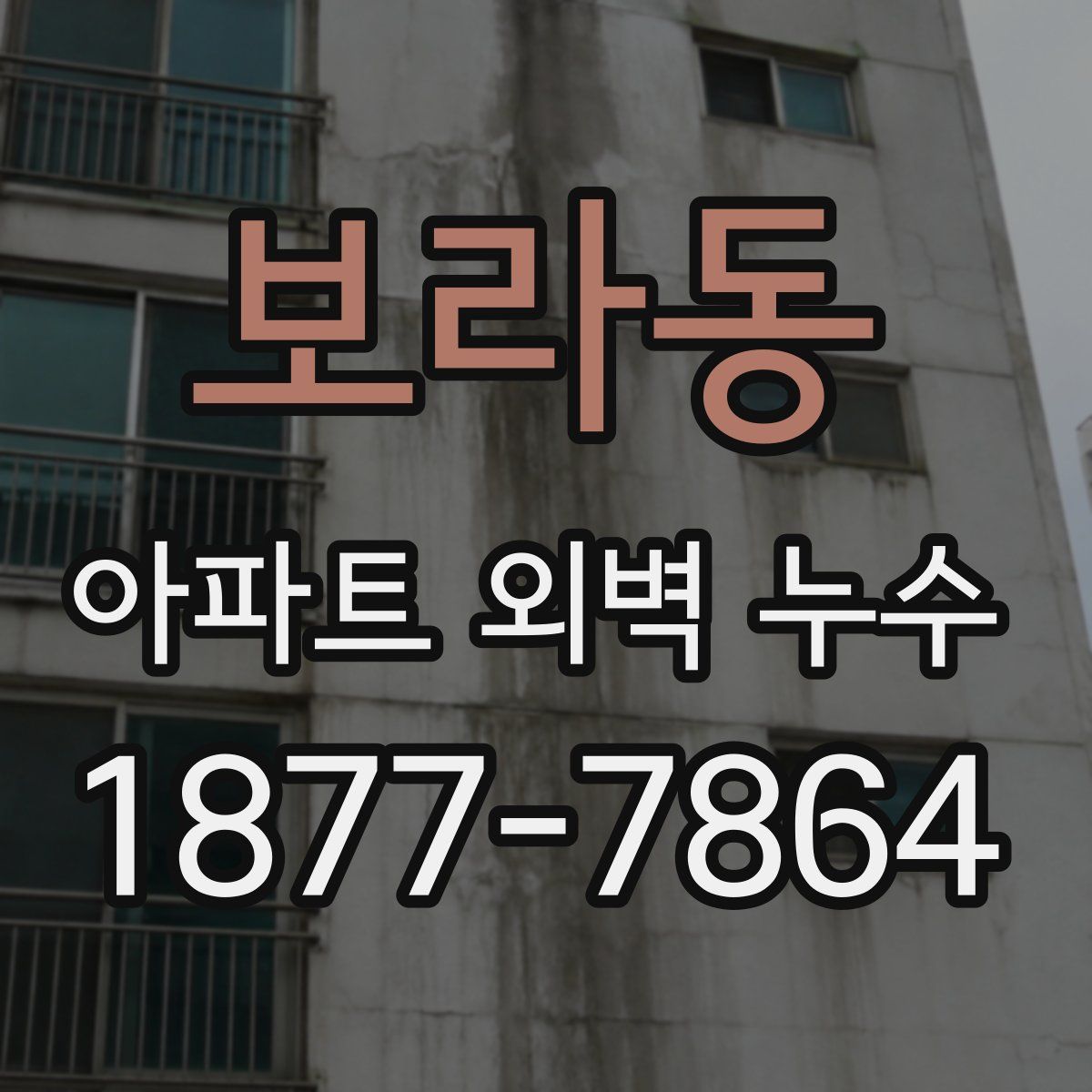 보라동 아파트 외벽 누수