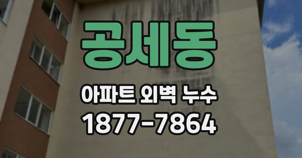 공세동 아파트 외벽 누수