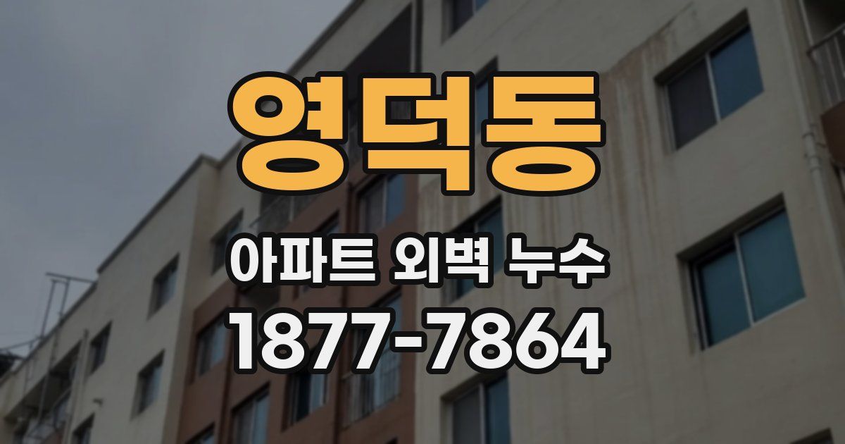 영덕동 아파트 외벽 누수