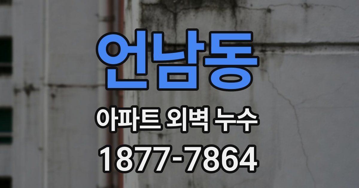 언남동 아파트 외벽 누수