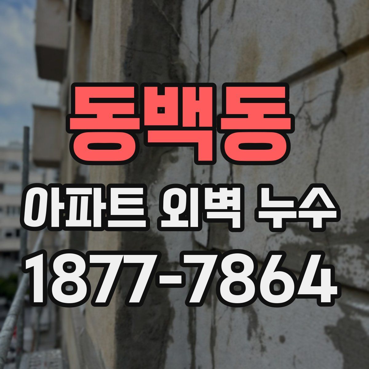 동백동 아파트 외벽 누수