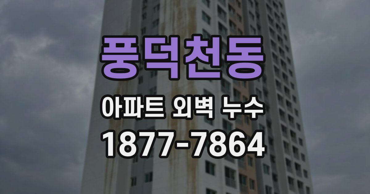 풍덕천동 아파트 외벽 누수