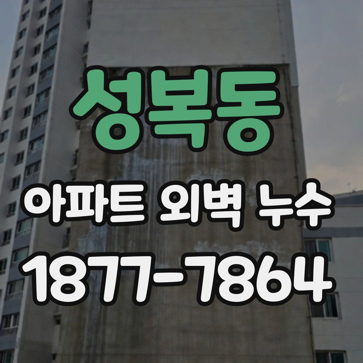 성복동 아파트 외벽 누수