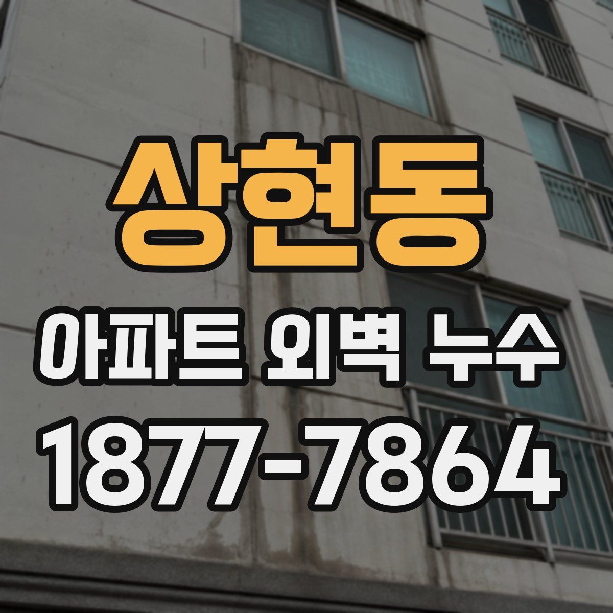 상현동 아파트 외벽 누수
