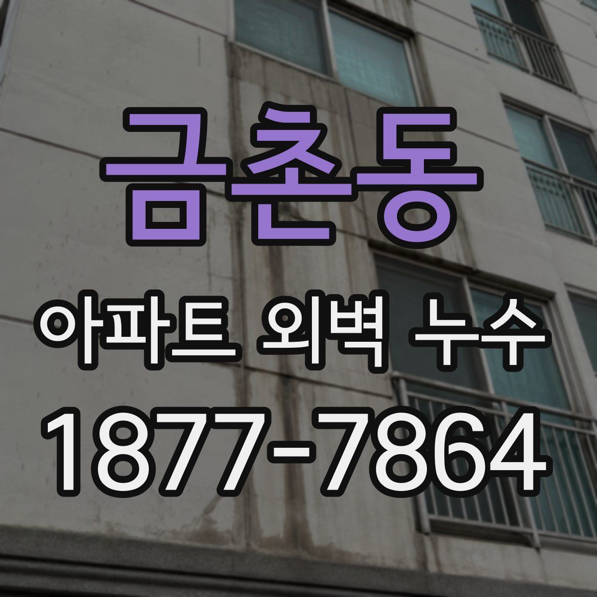 금촌동 아파트 외벽 누수