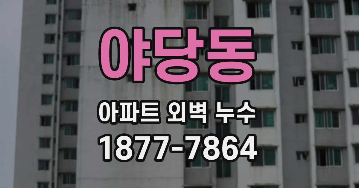 야당동 아파트 외벽 누수