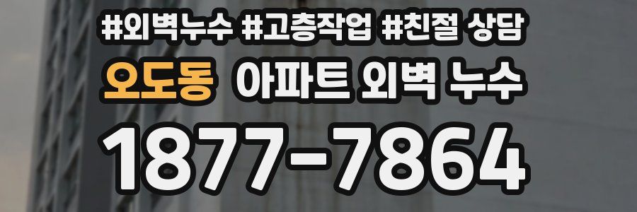 오도동 아파트 외벽 누수