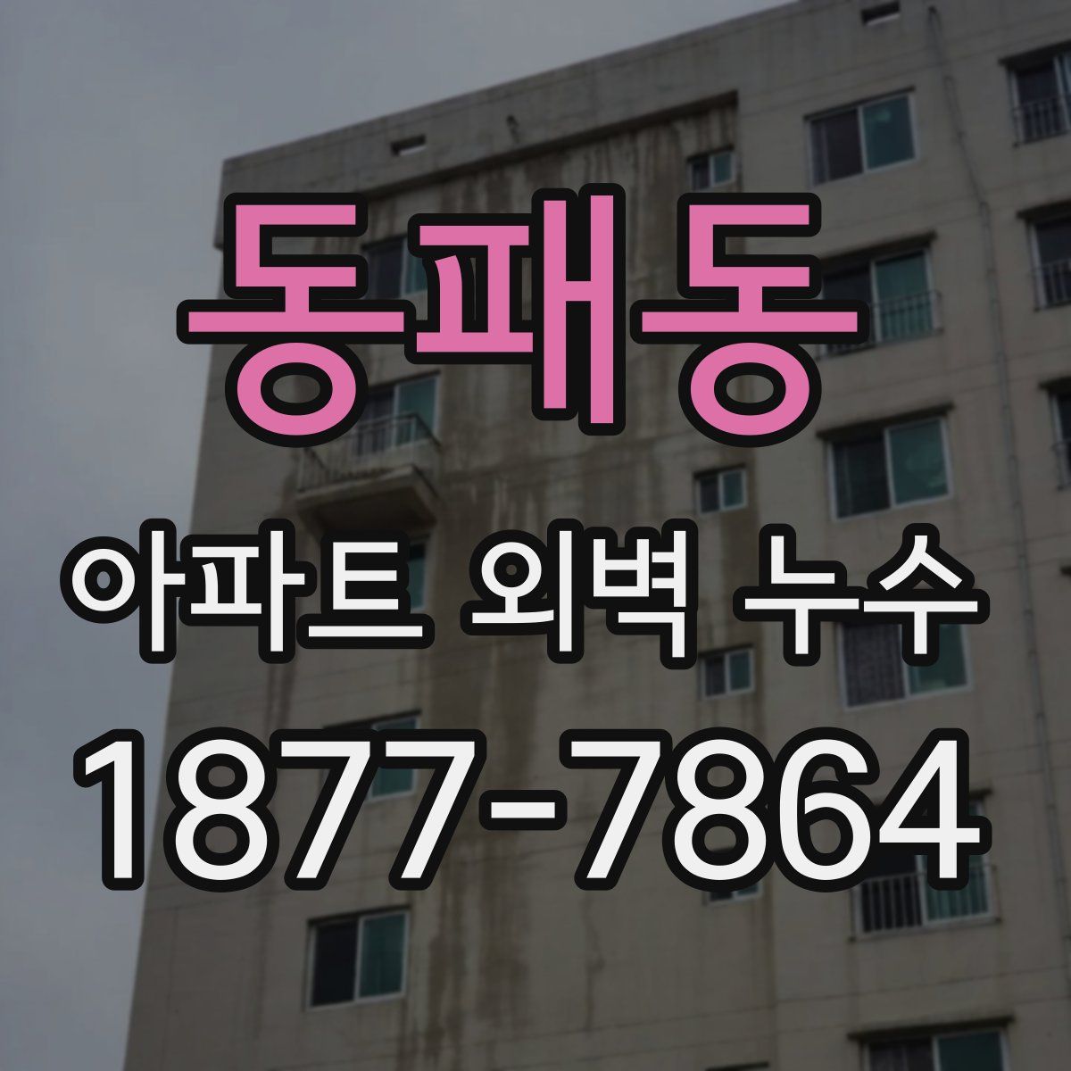 동패동 아파트 외벽 누수