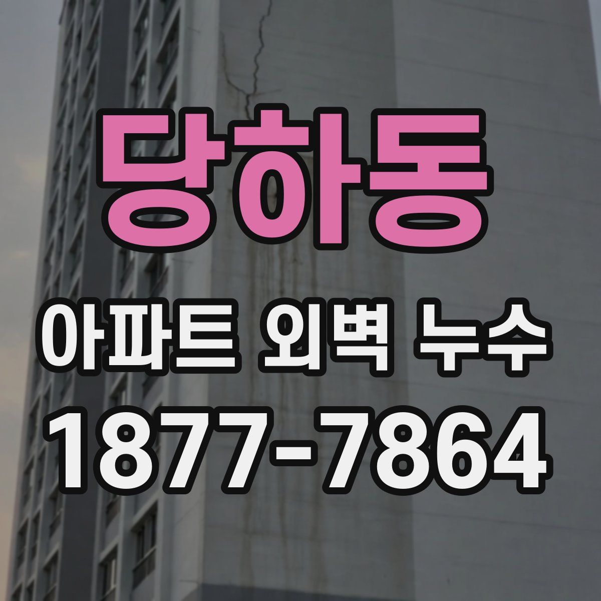 당하동 아파트 외벽 누수