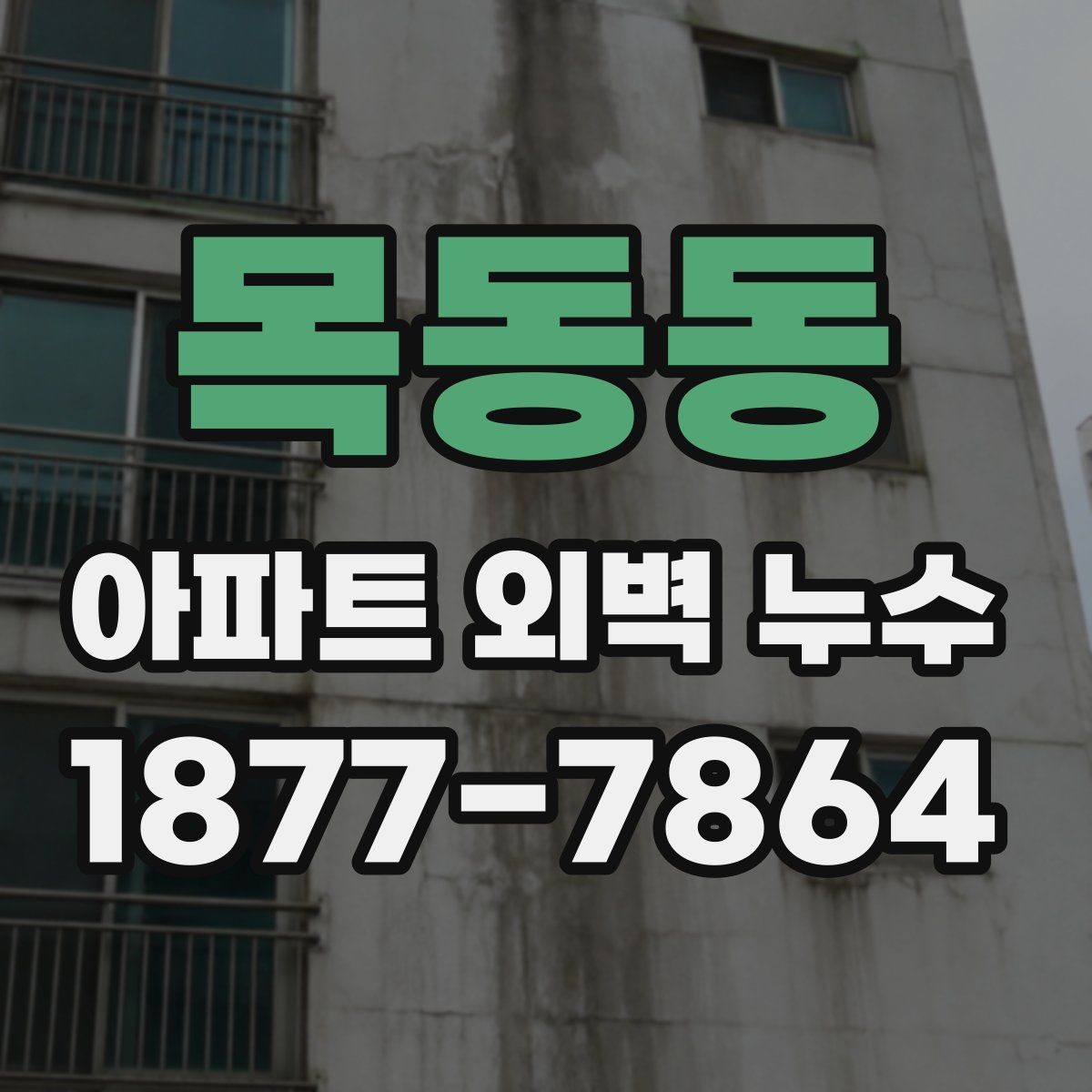 목동동 아파트 외벽 누수 진단이 필요한 경우