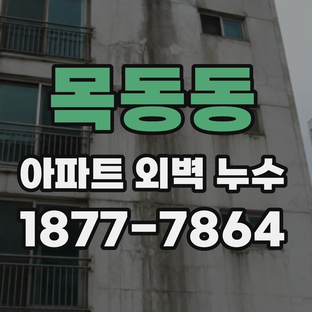 목동동 아파트 외벽 누수