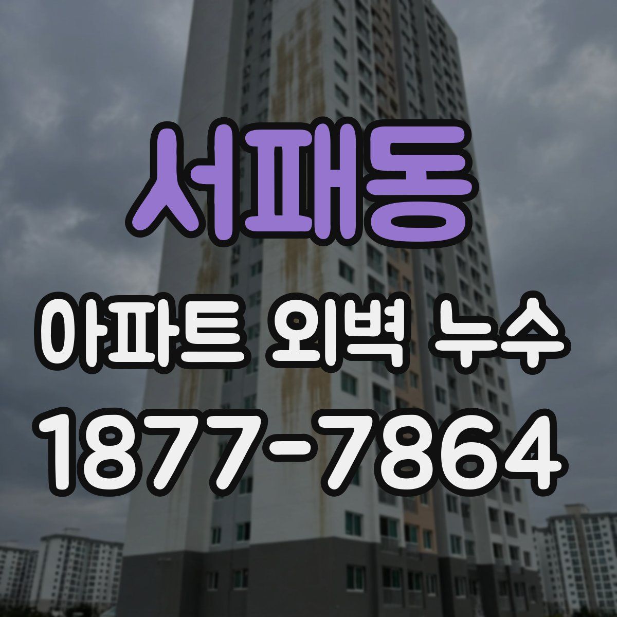 서패동 아파트 외벽 누수