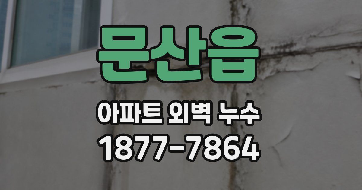 문산읍 아파트 외벽 누수