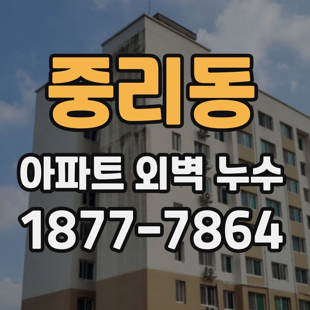 중리동 아파트 외벽 누수