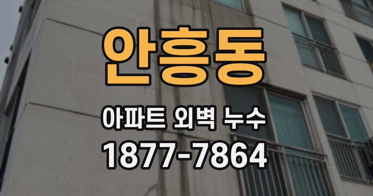 안흥동 아파트 외벽 누수