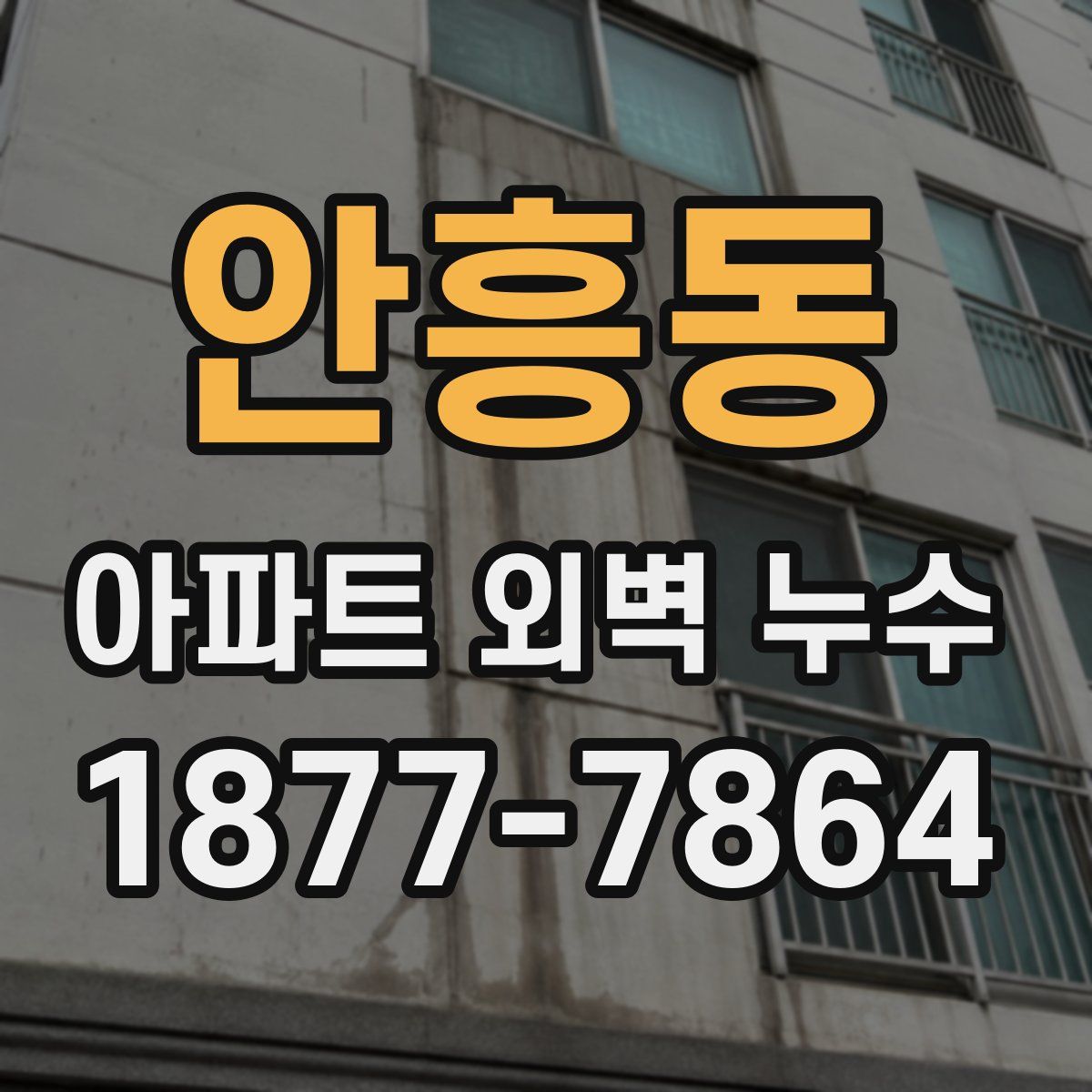 안흥동 아파트 외벽 누수