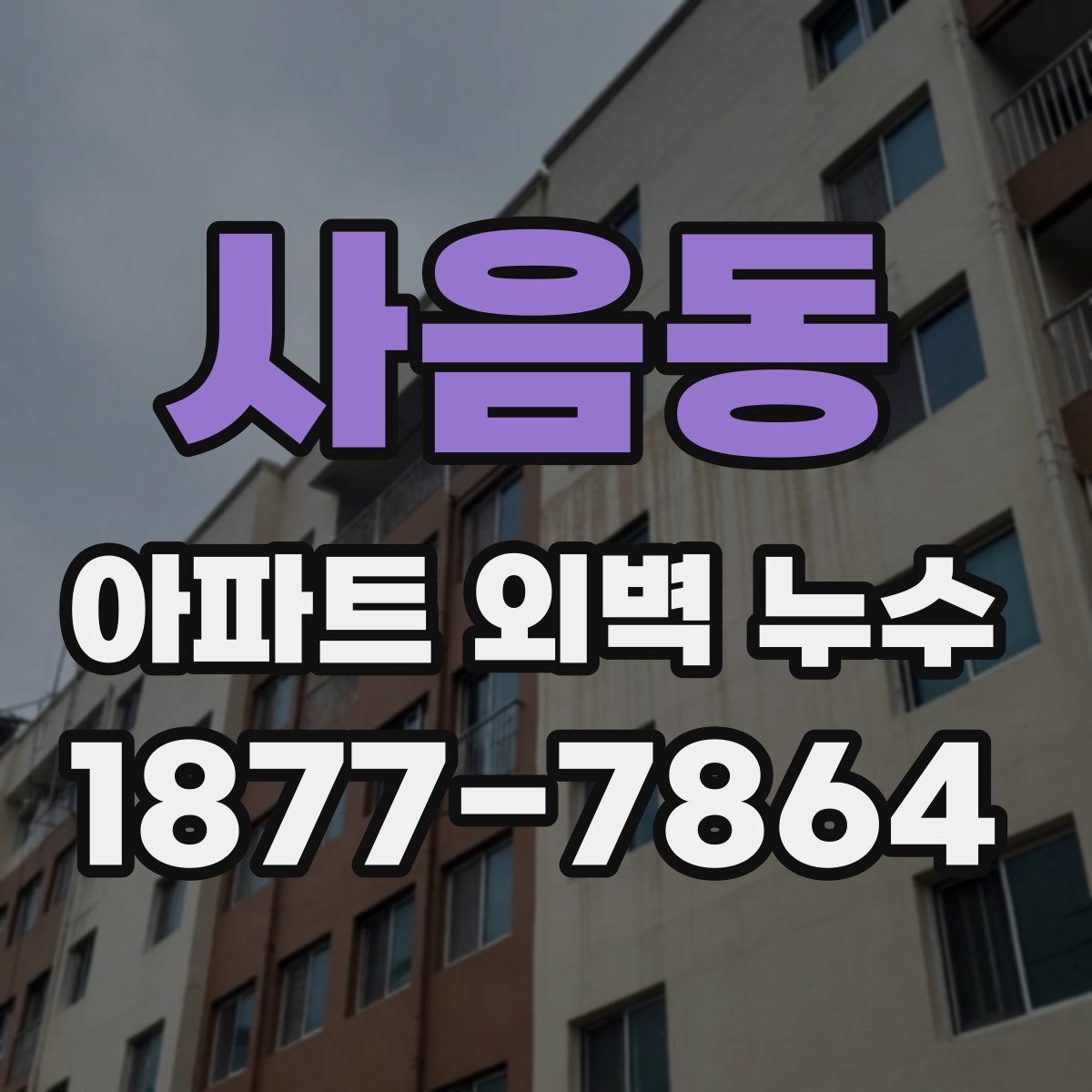 사음동 아파트 외벽 누수