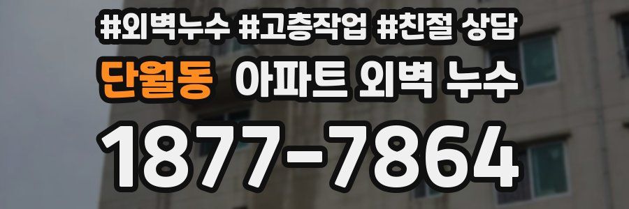 단월동 아파트 외벽 누수