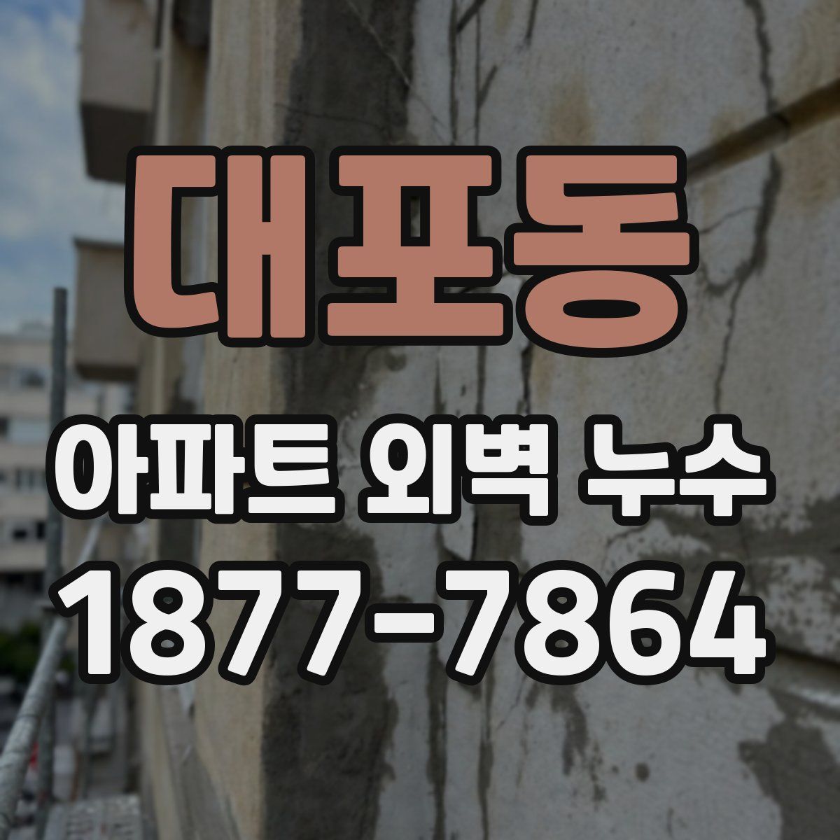 대포동 아파트 외벽 누수