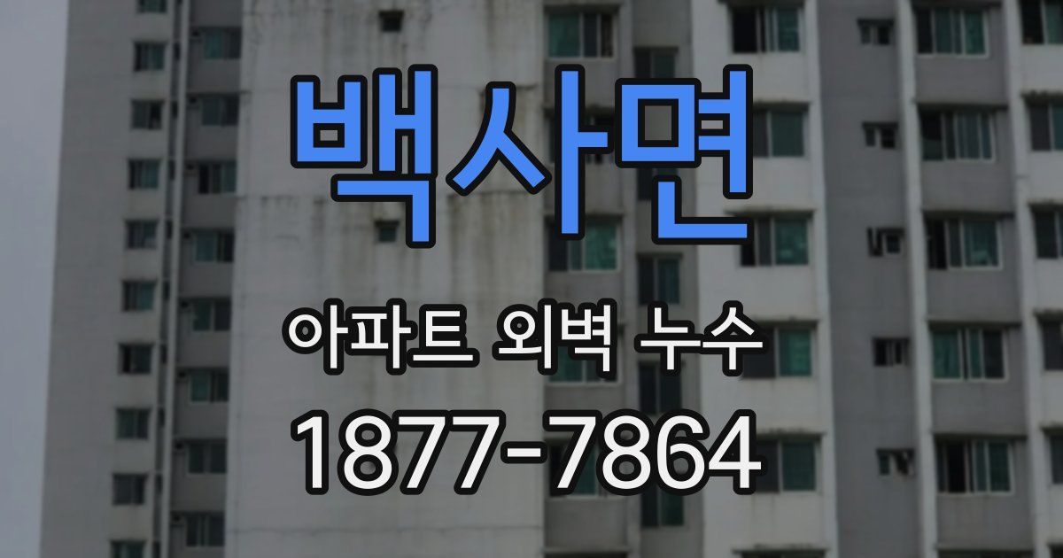 백사면 아파트 외벽 누수