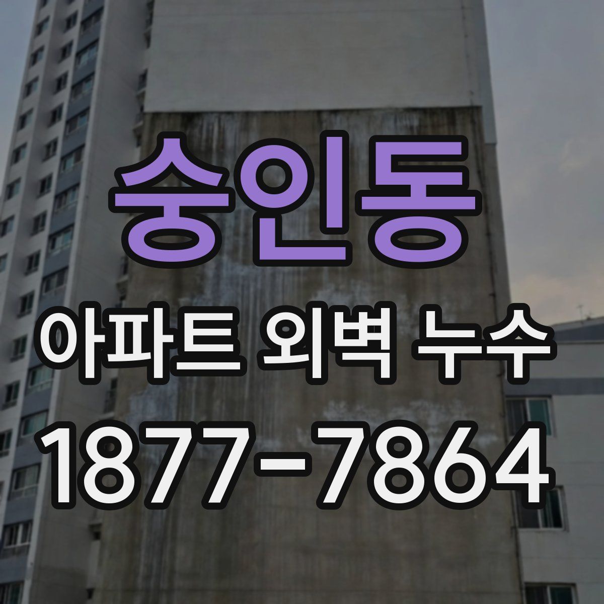 숭인동 아파트 외벽 누수