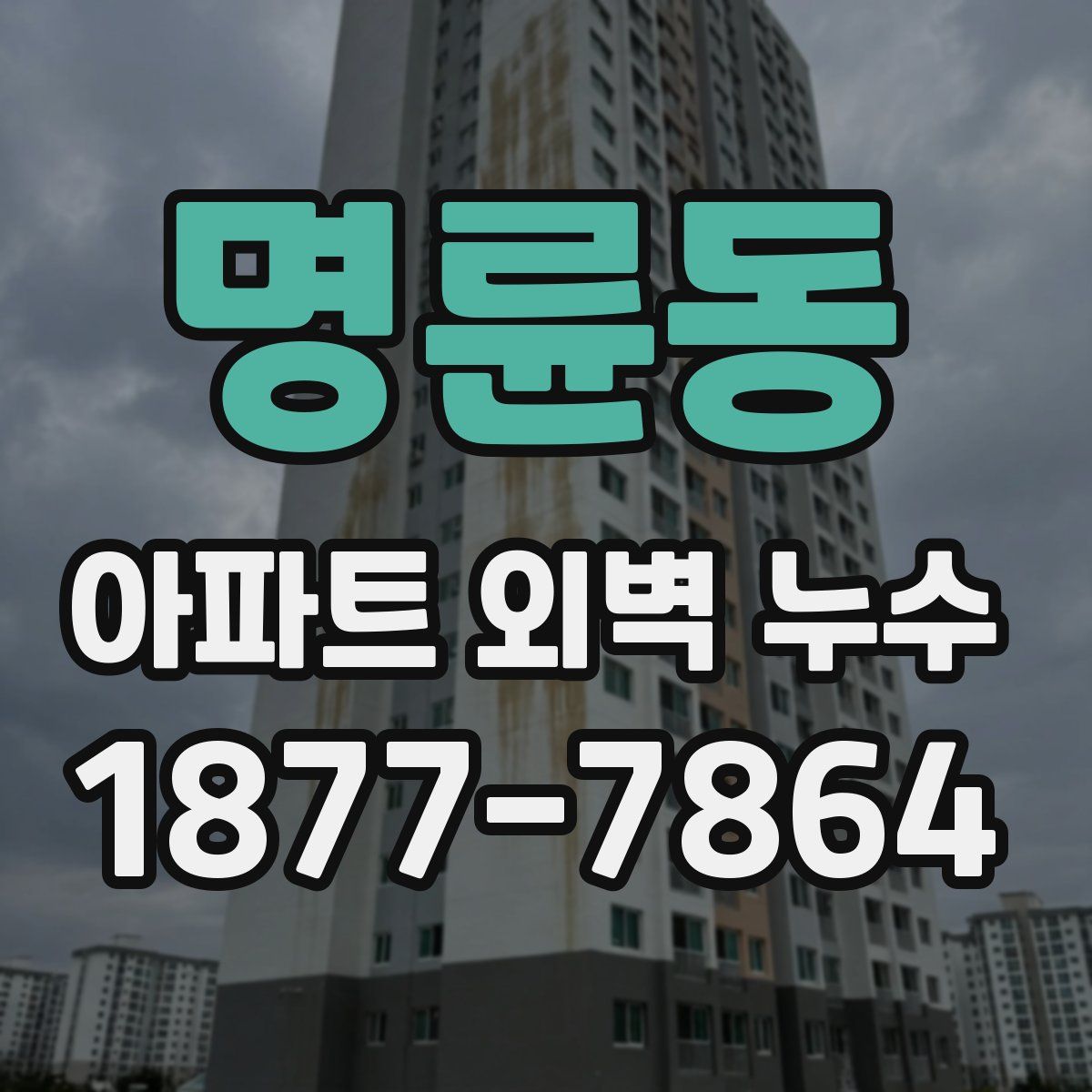 명륜동 아파트 외벽 누수
