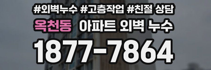 옥천동 아파트 외벽 누수