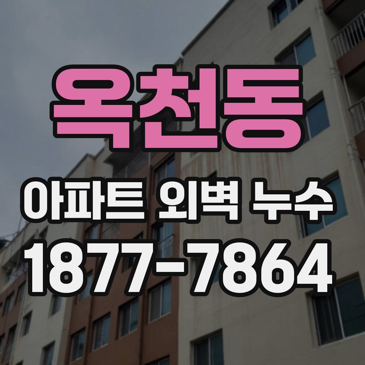 옥천동 아파트 외벽 누수