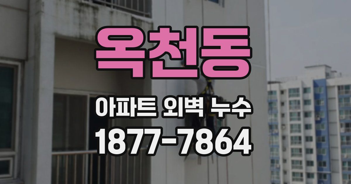 옥천동 아파트 외벽 누수
