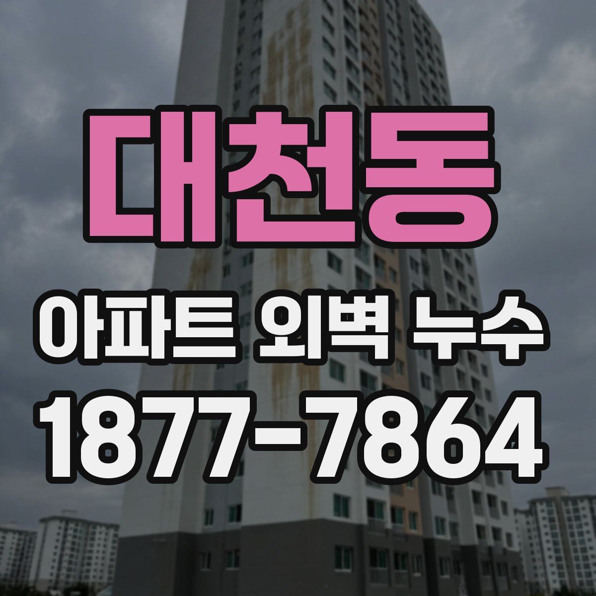 대천동 아파트 외벽 누수
