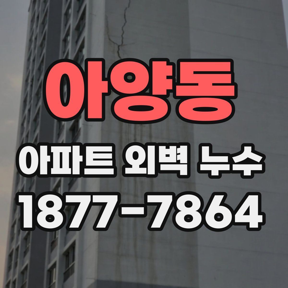 아양동 아파트 외벽 누수