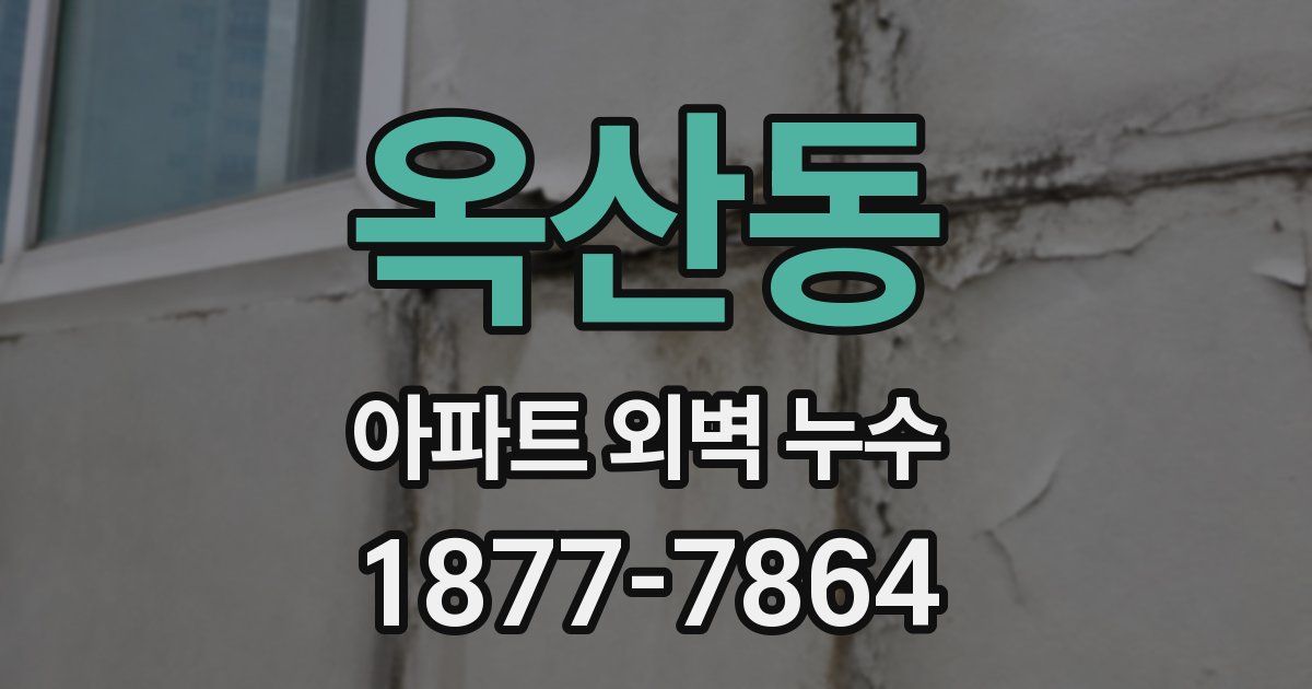 옥산동 아파트 외벽 누수