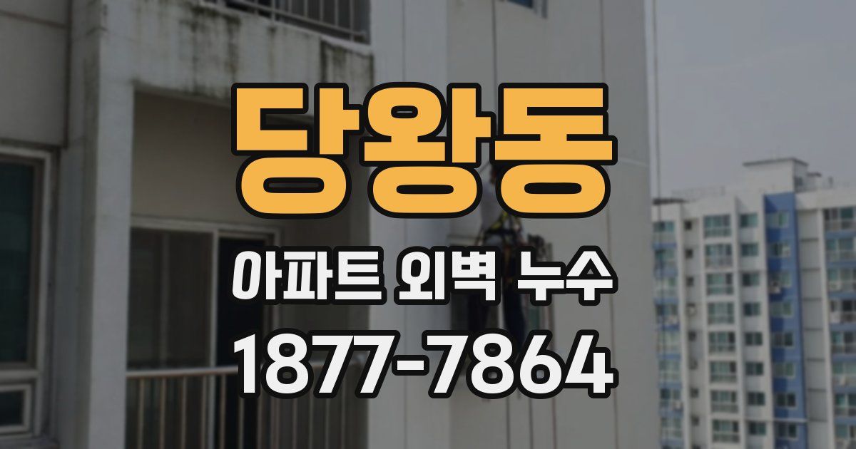 당왕동 아파트 외벽 누수