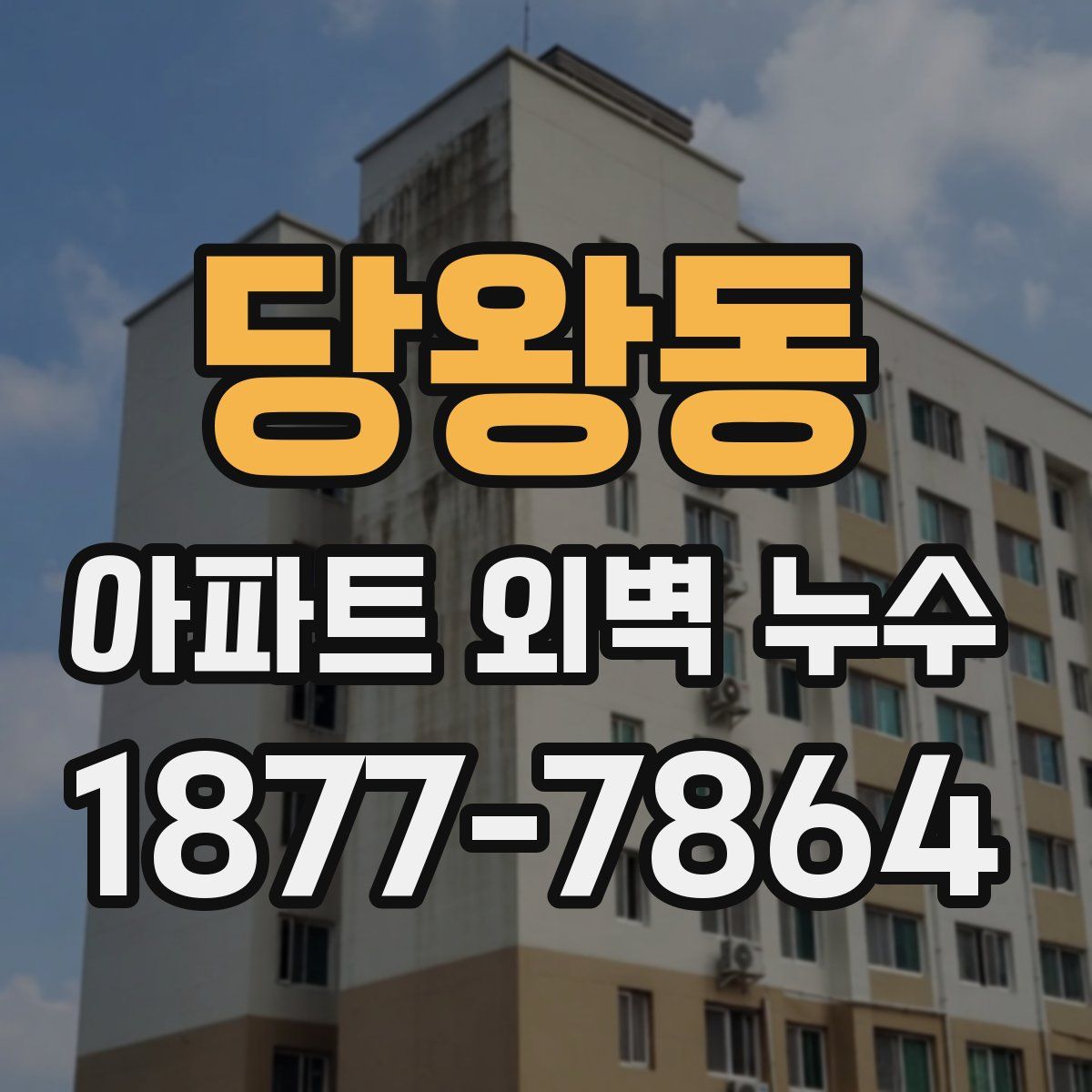 당왕동 아파트 외벽 누수