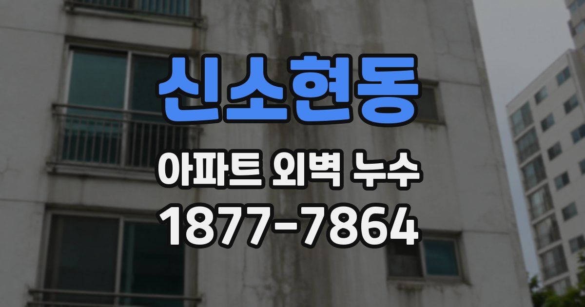 신소현동 아파트 외벽 누수