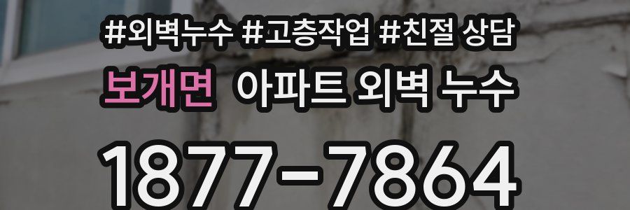 보개면 아파트 외벽 누수