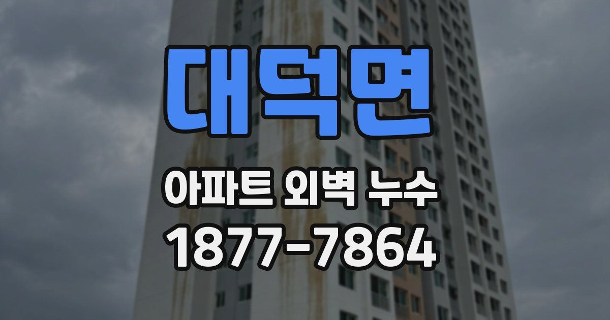 대덕면 아파트 외벽 누수