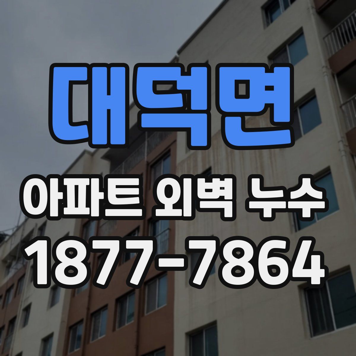 대덕면 아파트 외벽 누수