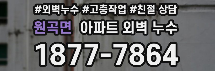 원곡면 아파트 외벽 누수