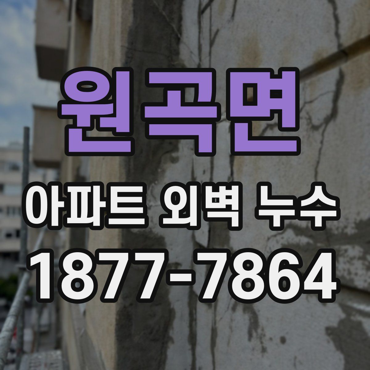 원곡면 아파트 외벽 누수