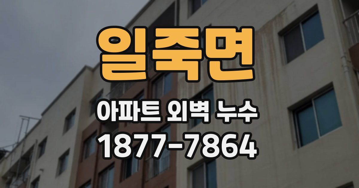 일죽면 아파트 외벽 누수