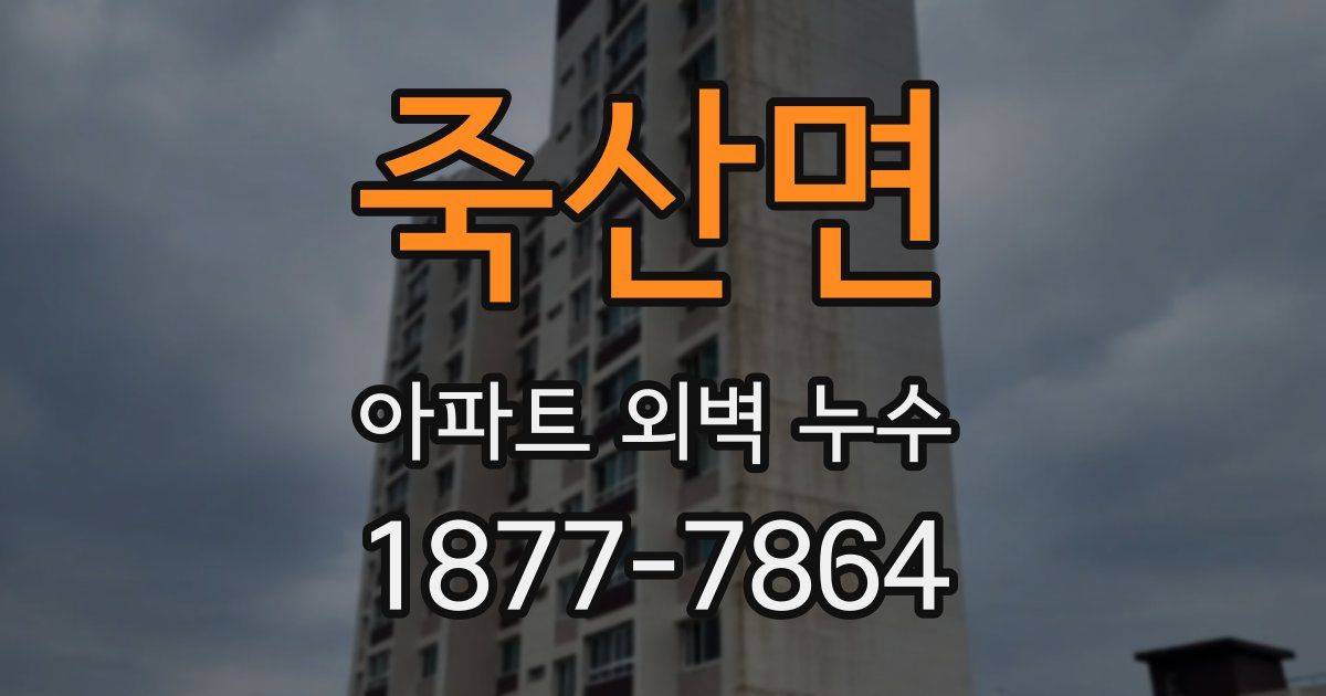 죽산면 아파트 외벽 누수