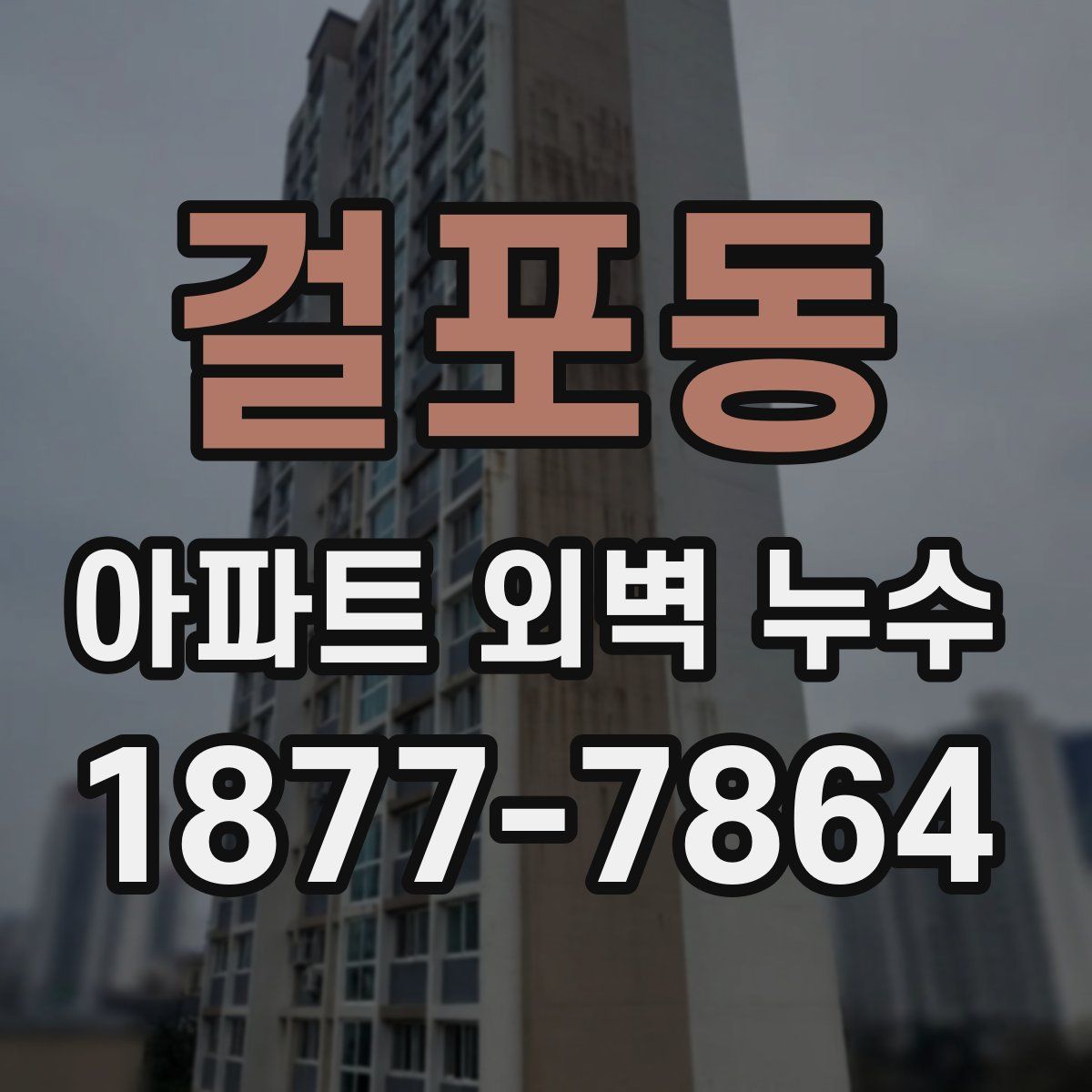 걸포동 아파트 외벽 누수